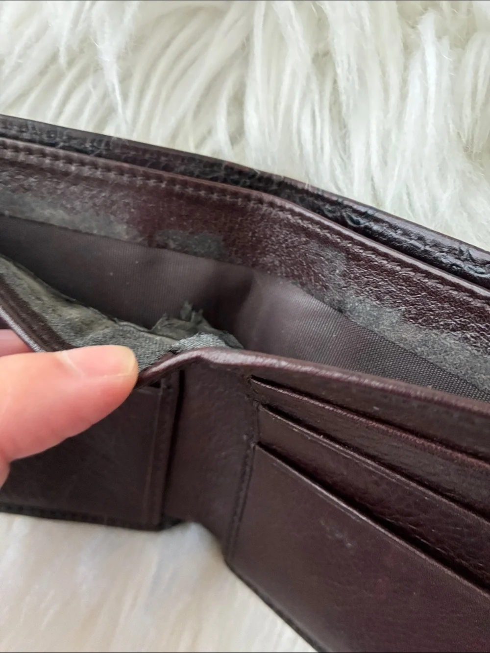 Gucci Dark Brown Embossed GG Leather Wallet with Silver Plaque